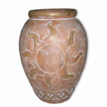 Bali wood vase - kesian.com